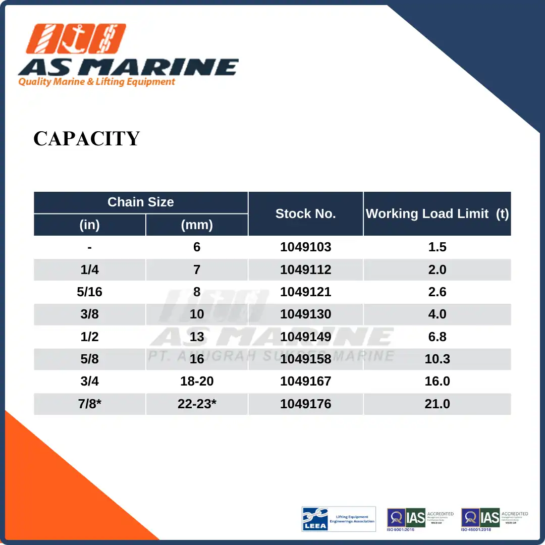 Capacity A1339 Crosby USA